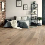 Gotovi parket Hrast dimljen, belo oljen, ročno oblan, grčast (knotty) - slika 2